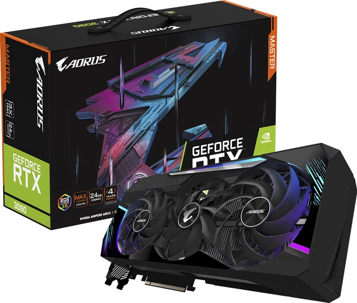 Видеокарта Gigabyte PCI-Ex GeForce RTX 3090 Aorus Master 24GB