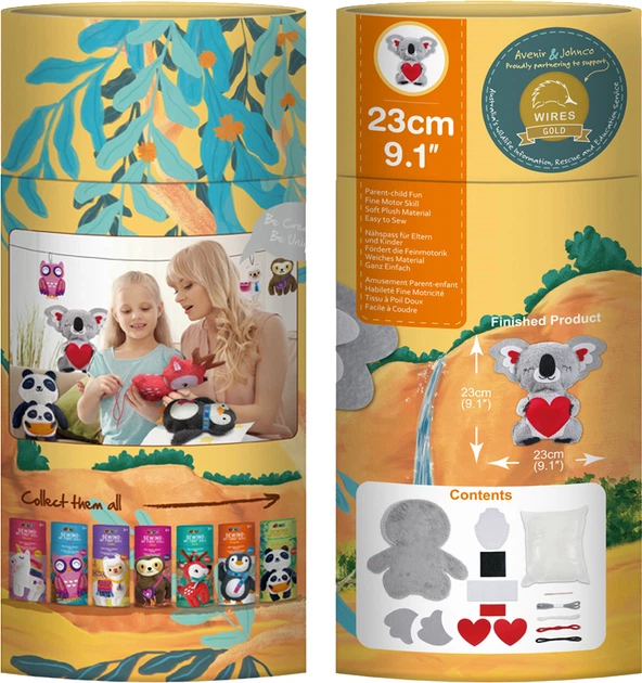 Zestaw do rękodzieła Avenir Moja pierwsza lalka do uszycia - Koala CH201618 (6920773316181) - obraz 2