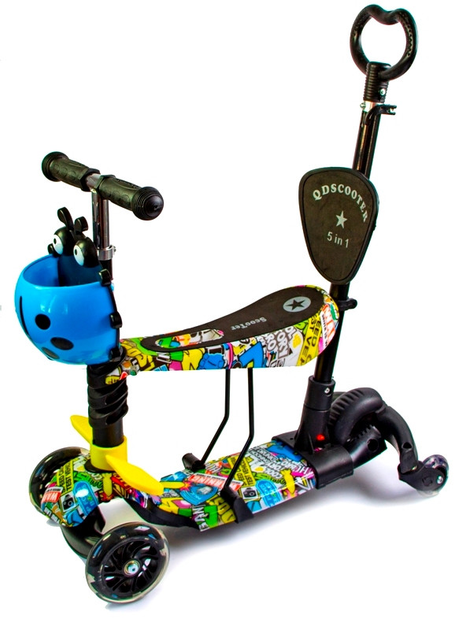Самокат Scooter 07 "Божья коровка" (4-х колесный) 5in1 графити – фото ...