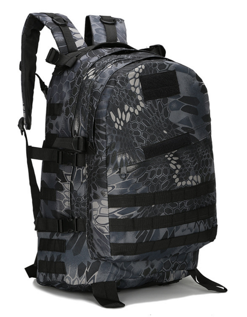 Міський тактичний штурмової військовий рюкзак ForTactic 40 літрів Чорний пітон - зображення 1