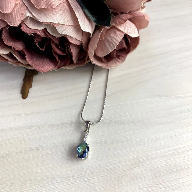 Серебряная подвеска с мистик топазом 1.113ct (2043522) - изображение 2