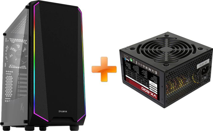 Корпус Zalman K1 Black + Блок питания Aerocool VX-800 800W – фото ...