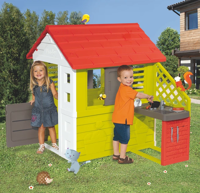 Smoby Toys Słoneczny domek z letnią kuchnią (7600810713) - obraz 5
