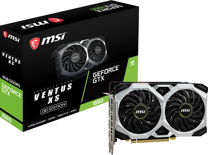 Видеокарта MSI PCI-Ex GeForce GTX 1660 Ventus XS 6G OC 6GB GDDR5