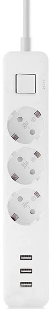 Przedłużacz Xiaomi Mi Power Strip 3 gniazda + 3 USB XMCXB04QM biały (NRB4030GL) (wersja międzynarodowa) - obraz 4