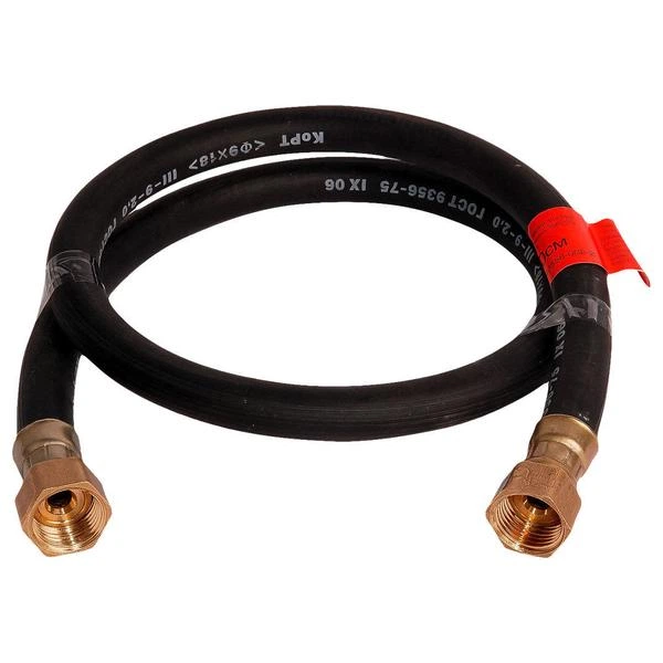 Шланг газовый Никифоров 1500 мм x 1/2\"В/В ПВХ черный (латунь) (041808 ...