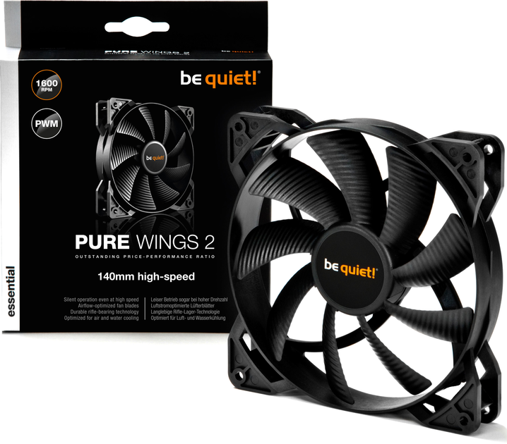 Вентилятор be quiet! Pure Wings 2 140mm PWM high-speed (BL083) - изображение 3