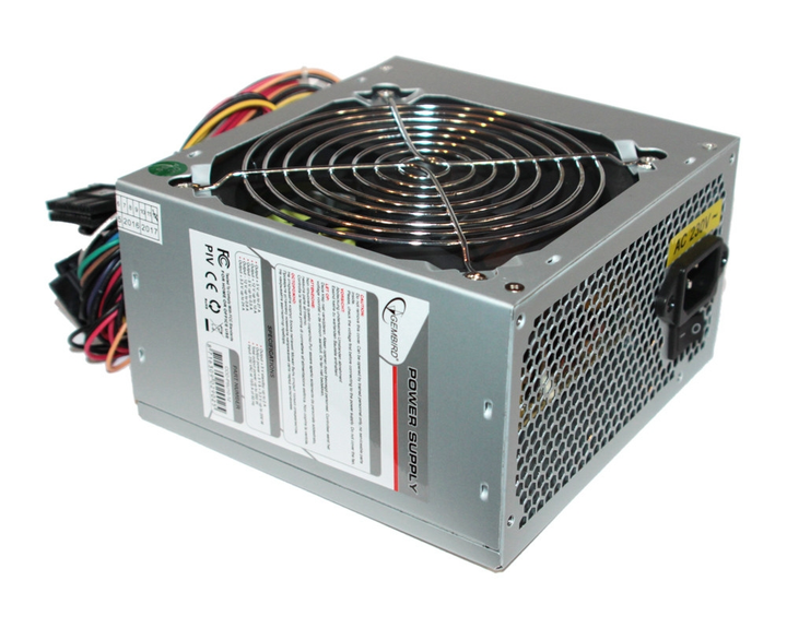Блок питания Gembird 350W CCCPSU1012 120 mm 20+4pin 1x4pin SATA х 3 Molex 2x4pin кабеля немодульные - изображение 1