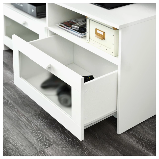 Тумба под телевизор IKEA BRIMNES белый 403.376.94 - изображение 2
