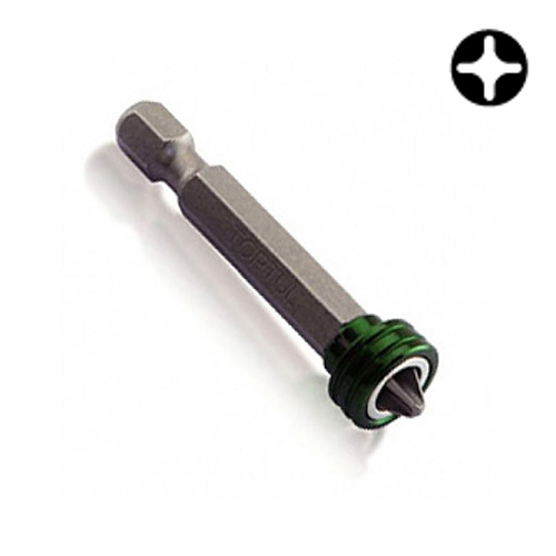 Бита магнитная TOPTUL 1/4" 50мм PH2 под шуруповерт Quick Change FQBB0802 - Фото 1 Бита магнитная TOPTUL 1/4" 50мм PH2 под шуруповерт Quick Change FQBB0802 - изображение 1