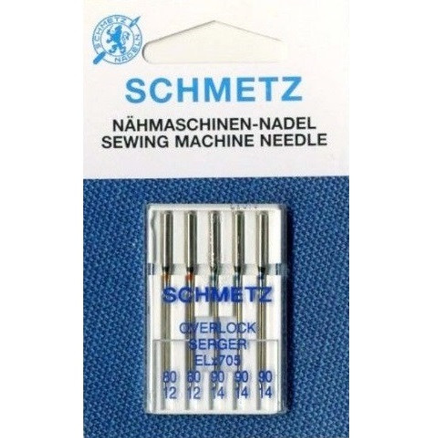 Иглы Schmetz оверлок HAx1 130/705H ELx705 №80-90 срезанная колба – фото ...
