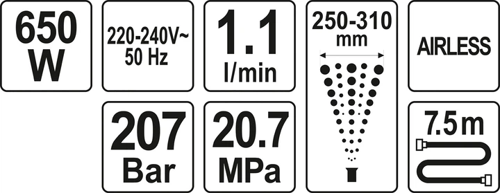Agregat malarski hydrodynamiczny YATO YT-82560 - obraz 3