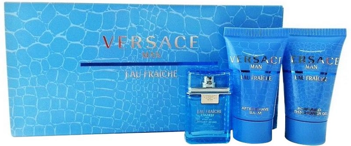 Акція на Набір для чоловіків Versace Eau Fraiche Туалетна вода 50 мл + Гель для душу 50 мл + Бальзам після гоління 50 мл від Rozetka