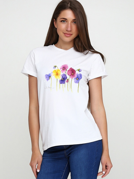 Футболка Malta 19Ж441-24-Р3 Flowers XXL (50) Біла (2901000220383) - зображення 1
