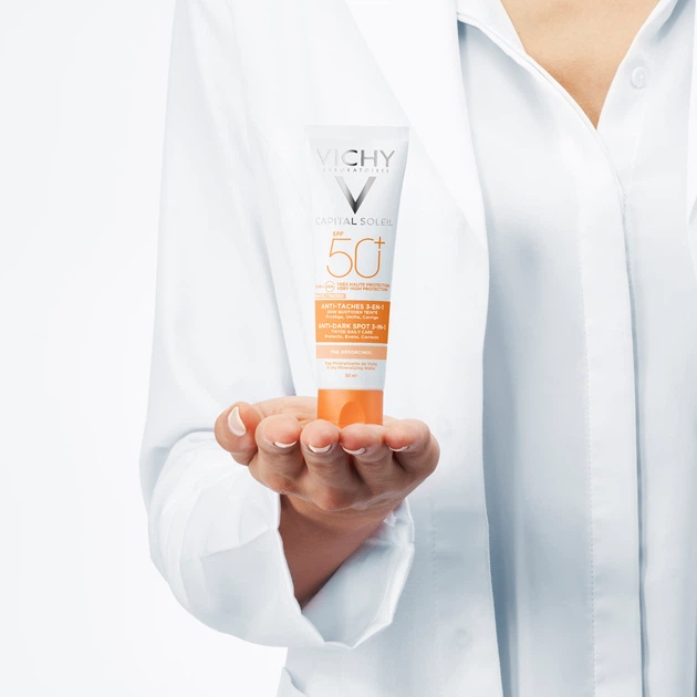 Krem z filtrem przeciwsłonecznym Vichy Ideal Soleil Anti-Dark Spots SPF50+ z efektem tonizującym, przeciw przebarwieniom 50 ml (3337875419802) - obraz 8