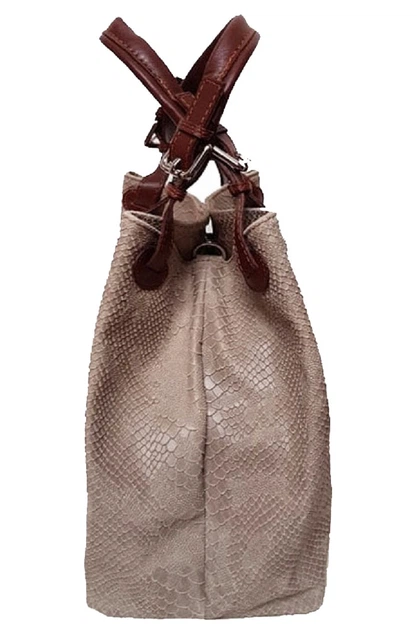 Женская кожаная сумка Italian bags DB6929 gray brown - Фото 3 Женская кожаная сумка Italian bags DB6929 gray brown - изображение 3