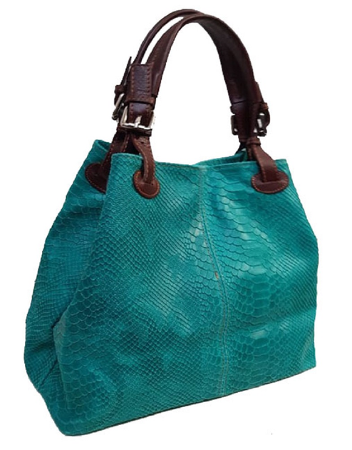 Женская кожаная сумка Italian bags DB6929 turquoise 