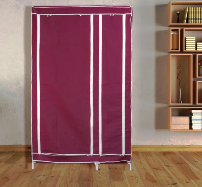 Тканевый шкаф складной STORAGE WARDROBE KM-105 на 2 секции (106х45х170 см), органайзер для одежды - изображение 3