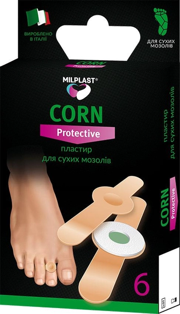 Пластир Milplast Corn Protective для сухих мозолів 6 шт. (8017990118853) - зображення 1