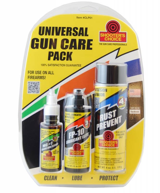 Набор средств для чистки Shooters Choice Universal Gun Care Pack (3 наименования). (CLP01) - изображение 1