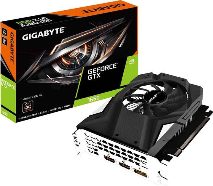 Видеокарта Gigabyte PCI-Ex GeForce GTX 1650 Mini ITX OC 4GB GDDR5