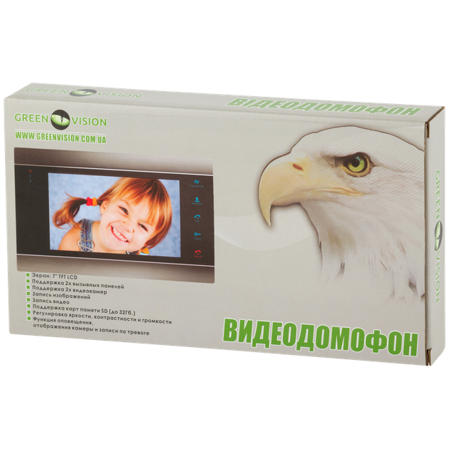 Цветной видеодомофон Green Vision GV-053-J-VD7SD white - изображение 4