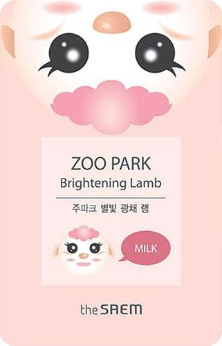 Тканевая маска для лица с экстрактом козьего молока The Saem Zoo ParkBrightening Lamb 25 мл (8806164127797) 