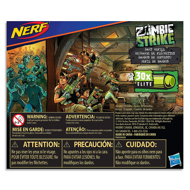 Nerf zombie strike 30 dart hot sale refill pack