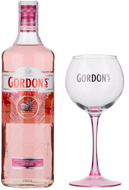 Джин Gordon's Premium Pink 0.7 л 37.5% + бокал (4820178650809) – фото ...