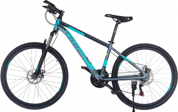 Велосипед TRINX Majestic M116 2019 26" 17" Matt-Grey-Cyan-Green (M116MGCG) - изображение 2