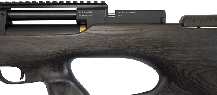 Пневматична гвинтівка (PCP) ZBROIA Козак 550/220 (кал. 4,5 мм, чорний) - зображення 2