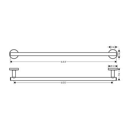 Набір аксесуарів для ванни HANSGROHE LOGIS 41723222 - зображення 3