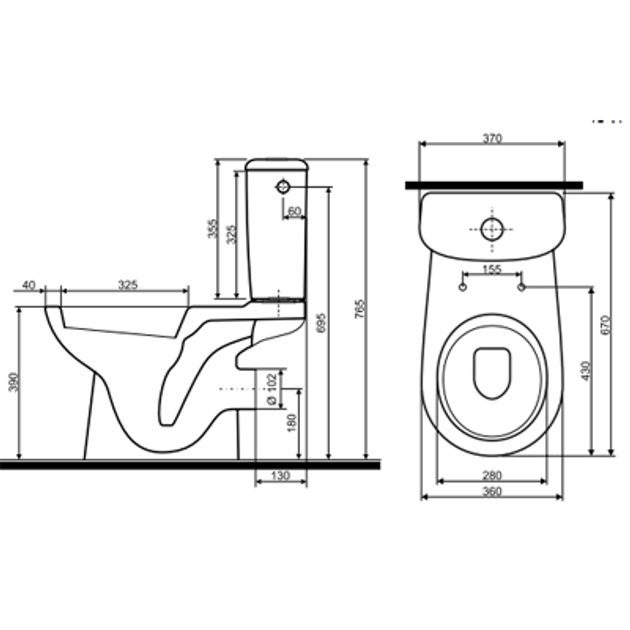 Чаша унитаза напольная KOLO NOVA TOP 63200000 белая (27407) – фото ...
