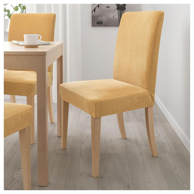 Кресло кухонное IKEA (ИКЕА) HENRIKSDAL Djuparp желто-бежевое (192.463. ...