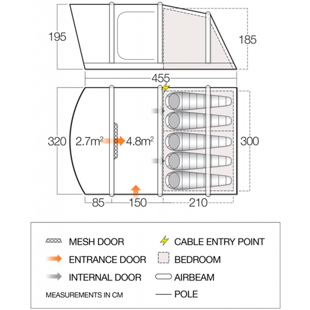 Vango celino air clearance 500