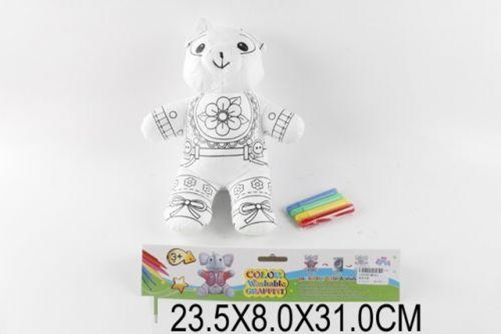 Деревянная игра-раскраска Мишка с красками Cubika 13852