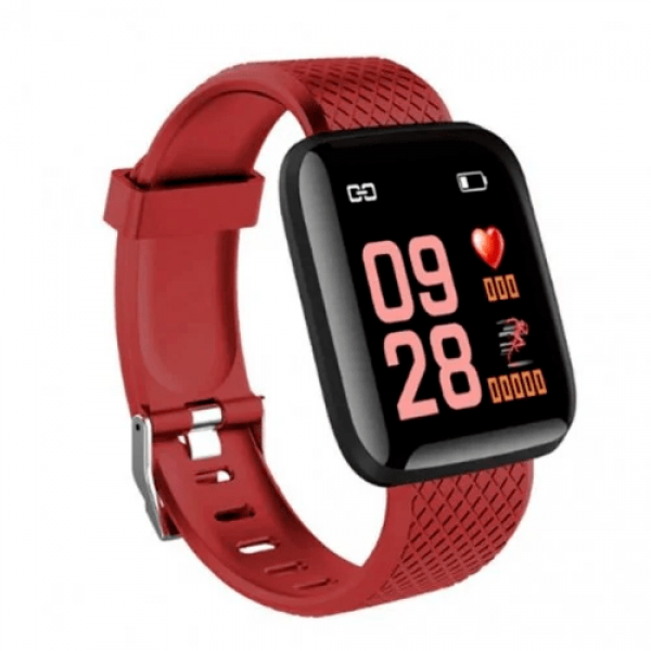Фітнес-трекер браслет BFit 1160Plus спортивний з фітнес функціями, пульсометром, тонометром, крокоміром Червоний - Фото 2 Фітнес-трекер браслет BFit 1160Plus спортивний з фітнес функціями, пульсометром, тонометром, крокоміром Червоний - зображення 2