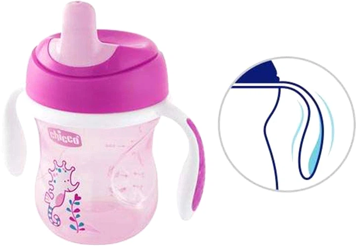 Kubek niekapek Chicco Transition Cup 6m+ Różowy 200 ml (8058664070008) - obraz 3