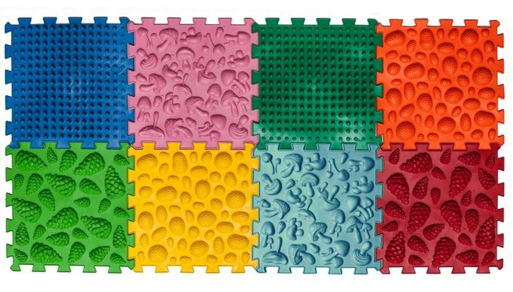 Масажний килимок Микс Пазли 8 елементів Ортек - изображение 1