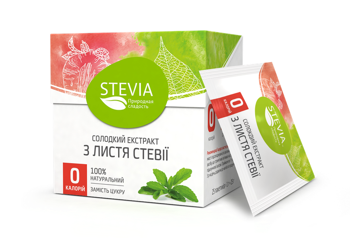 Стевия Stevia в стиках 25 шт. - Фото 1 Стевия Stevia в стиках 25 шт. - изображение 1