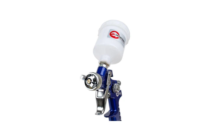 Пневмопистолет лакокрасочный HVLP Intertool верхний бак 125 мл x 0.8 мм - Фото 5 Пневмопистолет лакокрасочный HVLP Intertool верхний бак 125 мл x 0.8 мм - изображение 5