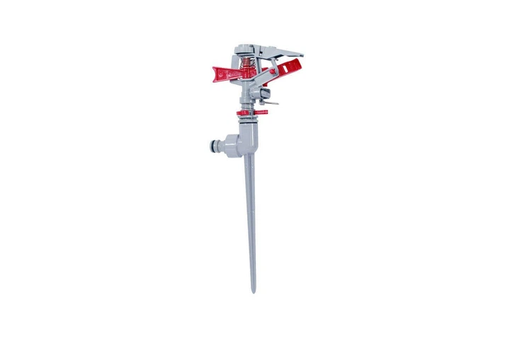Дождеватель пульсирующий Intertool на костыле до 12 м для полива растений и газонов пластиковый распылитель (D-IT_22-C) - Фото 2 Дождеватель пульсирующий Intertool на костыле до 12 м для полива растений и газонов пластиковый распылитель (D-IT_22-C) - изображение 2