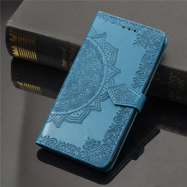 Чехол Vintage для Xiaomi Redmi 6A книжка кожа PU голубой - Фото 2 Чехол Vintage для Xiaomi Redmi 6A книжка кожа PU голубой - изображение 2