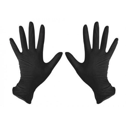 Перчатки медицинские нитриловые смотровые VitLux чёрные (уп 100шт 50пар) размер XL (10585) - изображение 3