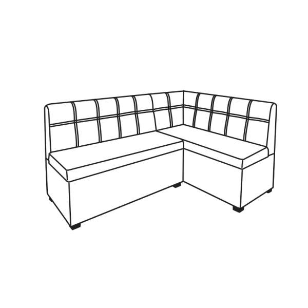 Кухонний куточок м'який з ДСП + тканина Комо Modern Сірий - зображення 2