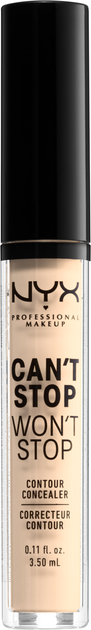 Акція на Консилер для обличчя NYX Professional Makeup Can`t Stop Won`t Stop Concealer 01 Pale 3.5 мл від Rozetka