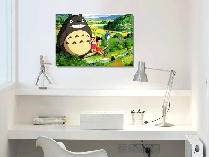 Картина GeekLand My Neighbor Totoro Мой сосед Тоторо герои сидят