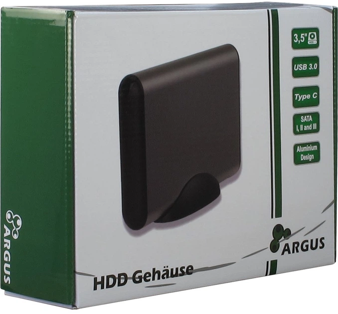 Зовнішня кишеня Argus для HDD 3.5" SATA III - USB Type-C (GD-35613-S3) - Фото 4 Зовнішня кишеня Argus для HDD 3.5" SATA III - USB Type-C (GD-35613-S3) - зображення 4