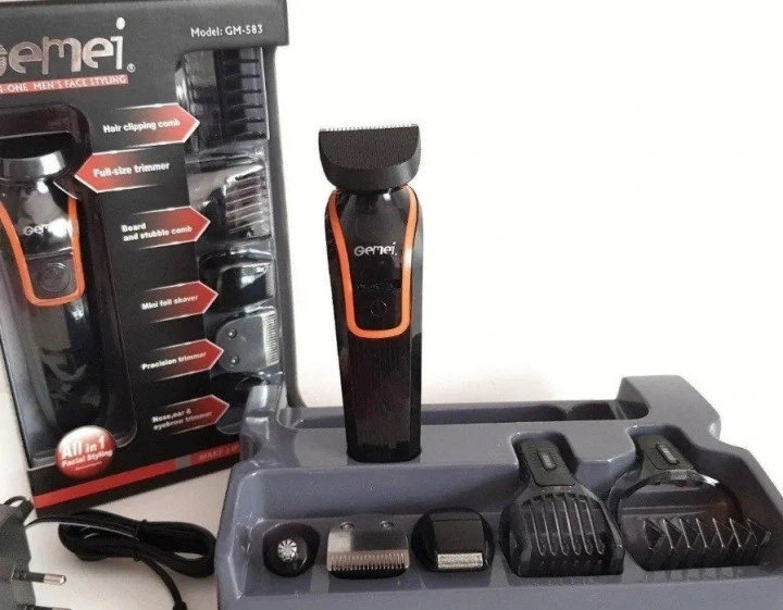 Машинка для стрижки волосся та бороди 6в1 бритва тример Gemei GM-583 Pro (AM2005) - зображення 10
