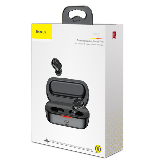 Беспроводные наушники BASEUS Encok W01 TWS Wireless Черные (NGW01-01) - изображение 6